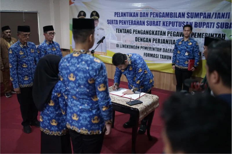 9 PPPK Subang Dilantik, Bupati; tunjukan loyalitas dan dukung program strategis daerah