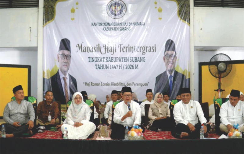 Agus Masykur Buka Manasik Haji Tingkat Kabupaten Tahun 2026. Kuota Haji Subang Naik 120 Persen