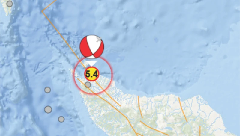 BMKG Pastikan Gempa 5,4 M di Laut Andaman, Aceh Tidak Berpotensi Tsunami