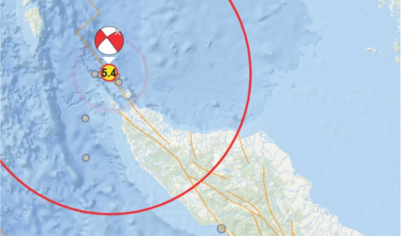 Dini Hari Tadi Gempa M 5,4 Guncang Kota Sabang Dini Hari Tadi Gempa M 5,4 Guncang Kota Sabang