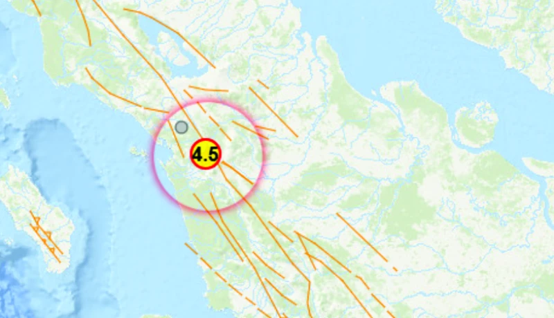 Gempa 4,5 M Guncang Kota Sibolga, Sumut Gempa 4,5 M Guncang Kota Sibolga, Sumut