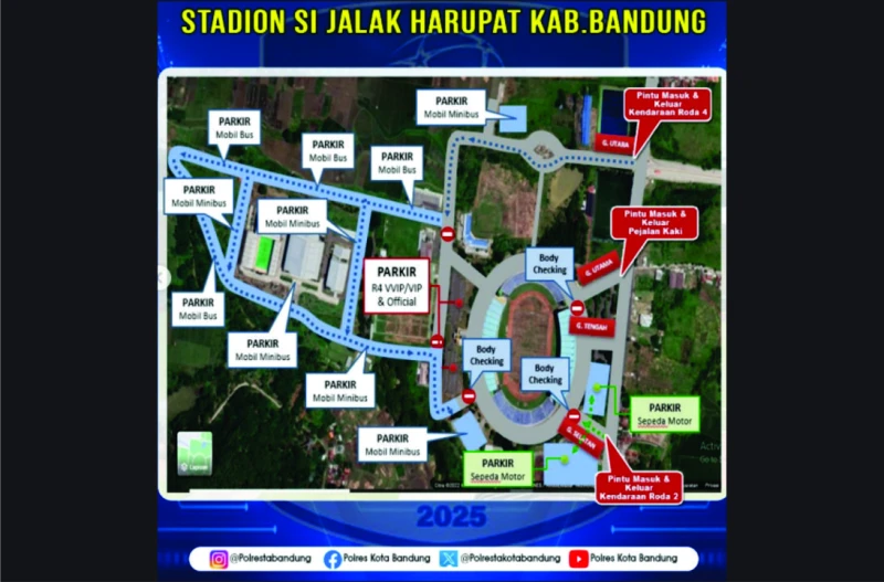 Getok Harga Parkir, Jelang Piala Presiden di Stadion Si Jalak Harupat