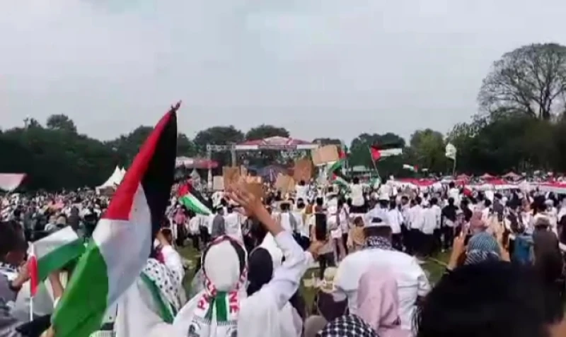 Hadir Diacara Aksi Bela Palestina Sejumlah Pengunjung Ngaku Kecopetan