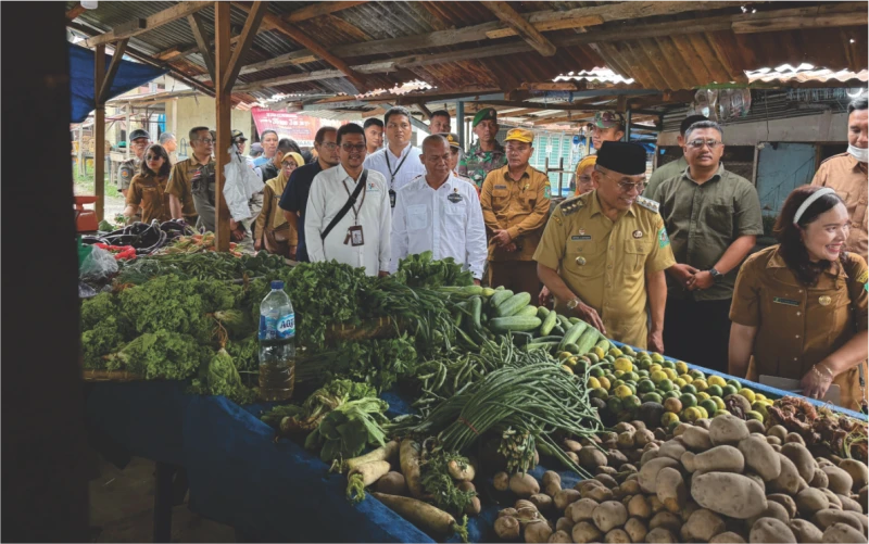Pastikan Harga Sembako Aman Jelang Idul Fitri, Bupati Simalungun Sidak ke Pasar Serbelawan