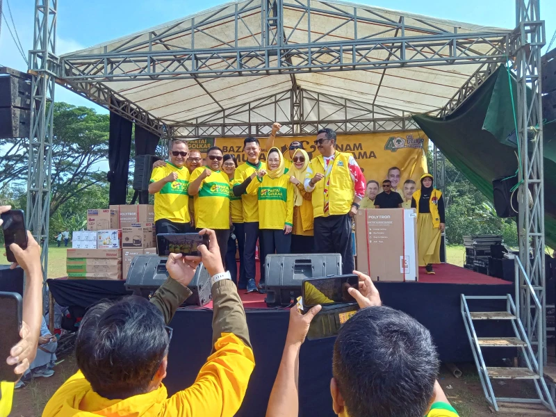 Peringatan HUT DPD Partai Golkar Kab.Sukabumi Meriah dan Bertabur Doorprize