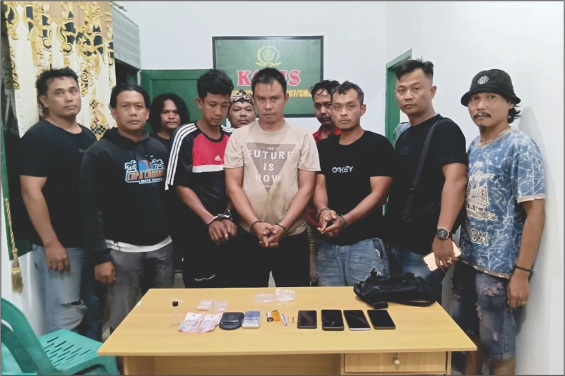 Intel Kodim Simalungun Ringkus Tujuh Pemain Sabu di Bandar Huluan