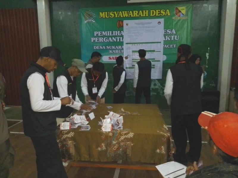 Pilkades PAW Desa Sukarame Berakhir. Wawan Ridwan Raih Suara Sigifikan