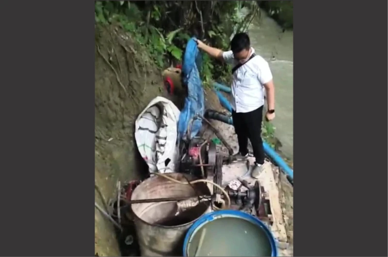 Polres Simalungun Temukan Tambang Pasir Ilegal di Dolok Panribuan
