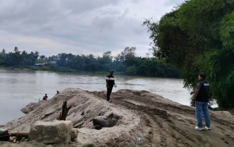 Polres Simalungun Tutup Tambang Pasir Ilegal di Sungai Bah Bolon