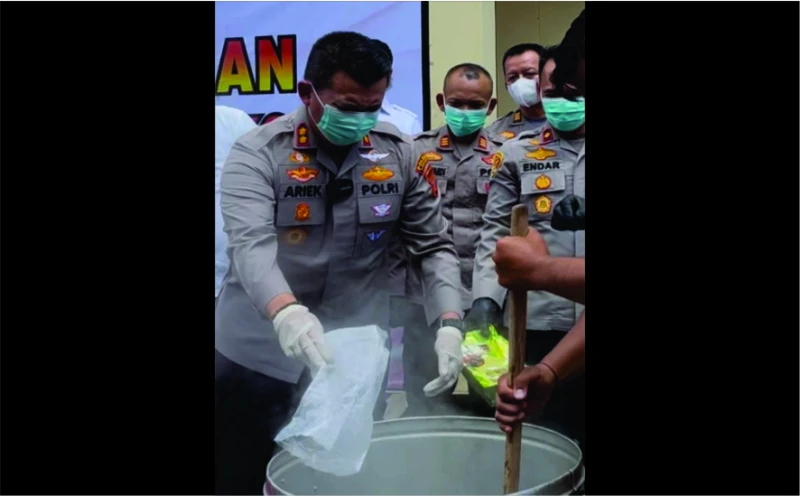 Polres Subang Musnahkan BB 5,14 Kg Sabu