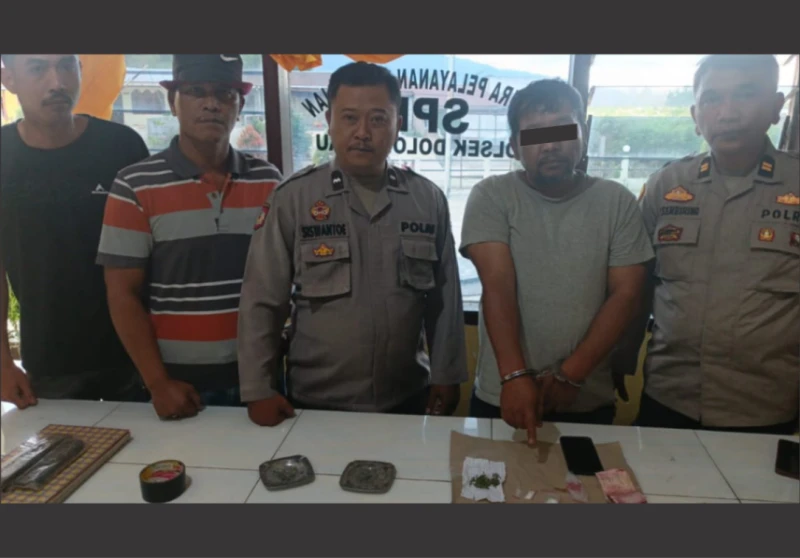 Polsek Dolok Silau, Polres Simalungun Cokok Seorang Pria Pengedar Sabu