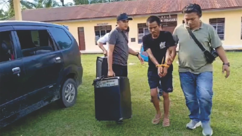 Polsek Tanah Jawa Bekuk Pria Pencuri Loudspeaker Milik Gereja