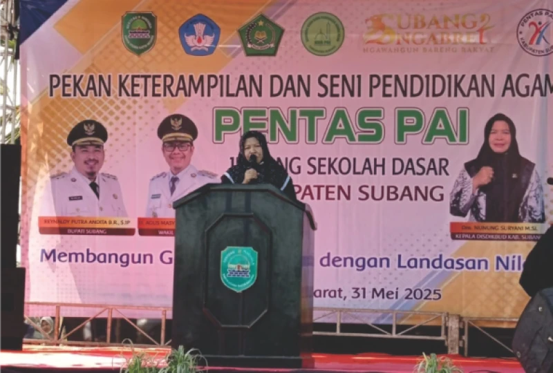 Kadisdikbud Subang Beri Pesan di Pembukaan Pentas PAI