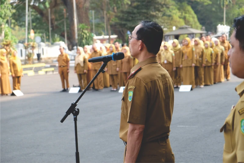 Sekda Subang Jadi Pembina Dalam Apel Terakhirnya Sebagai ASN