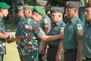 20 Personil Kodim 0605/Subang Jalani Upacara Kenaikan Pangkat