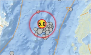 Gempa 5,0 Magnetudo yang Mengguncang Jailolo Maluku Utara, Dirasakan Hingga Bitung