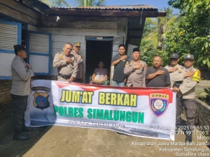 "Jumat Berkah", Polsek Tanah Jawa, Polres Simalungun, Sosialisasikan Lanyanan 110