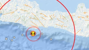 Laut Pangandaran Diguncang Gempa