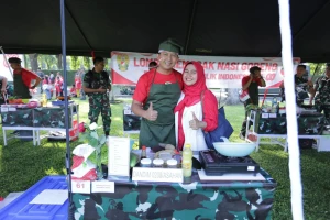 Sambut HUT RI ke 80, Dandim 0208/Asahan Masak Nasi Goreng di Makodam I/Bukit Barisan