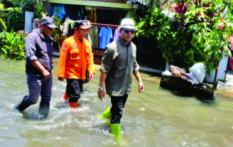 Tinjau Banjir GBI, Bupati Bandung Himbau Pengembang Perumahan Agar Perhatikan Drainase